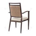 Nowoczesne minimalistyczne drewniane krzesła jadalniowe podłokietniki